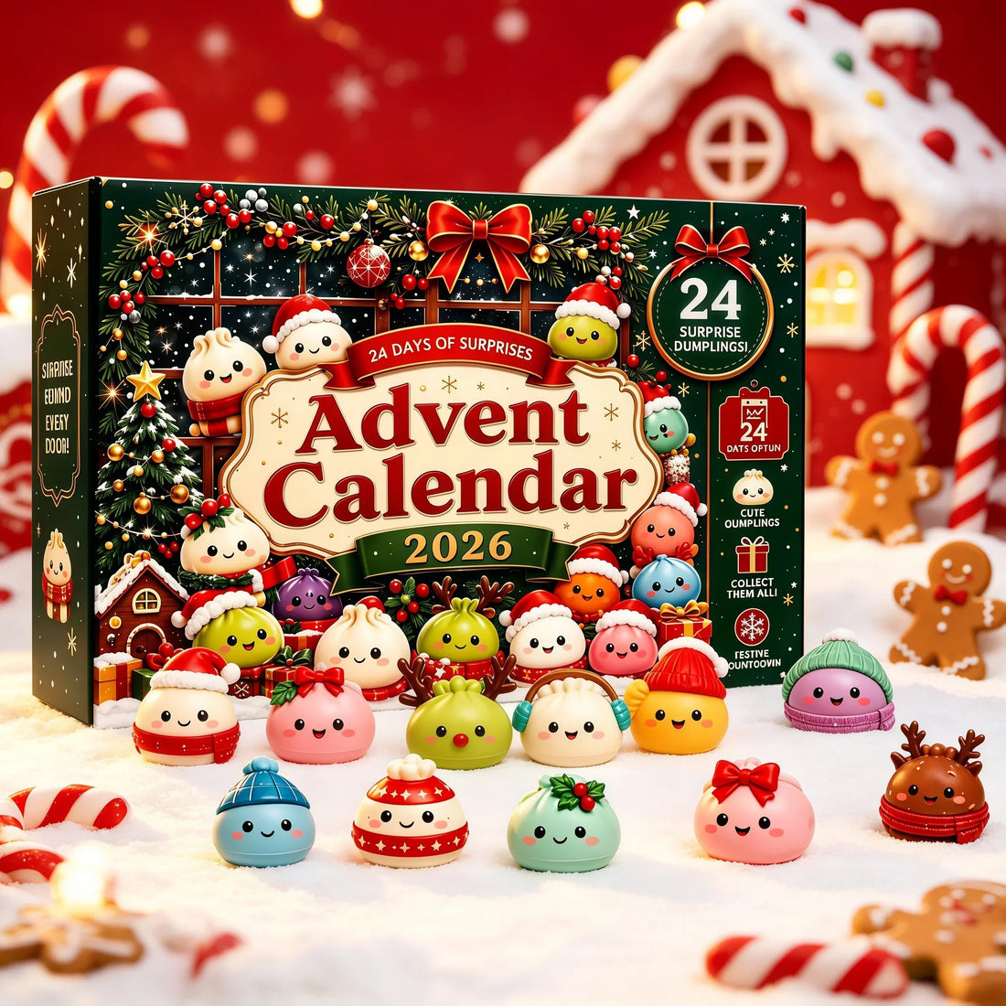 🎄 Calendario dell’Avvento Squishy 2026 – 24 Sorprese Morbide Antistress 🎁