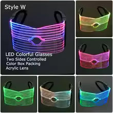 👓 Occhiali LED Visiera Neon – Halloween, Natale e Party Accendi la notte e diventa protagonista della festa! 🌟