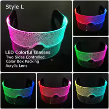 👓 Occhiali LED Visiera Neon – Halloween, Natale e Party Accendi la notte e diventa protagonista della festa! 🌟