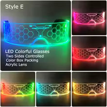 👓 Occhiali LED Visiera Neon – Halloween, Natale e Party Accendi la notte e diventa protagonista della festa! 🌟