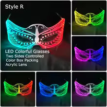 👓 Occhiali LED Visiera Neon – Halloween, Natale e Party Accendi la notte e diventa protagonista della festa! 🌟