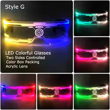 👓 Occhiali LED Visiera Neon – Halloween, Natale e Party Accendi la notte e diventa protagonista della festa! 🌟
