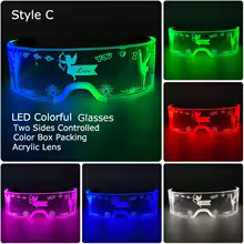 👓 Occhiali LED Visiera Neon – Halloween, Natale e Party Accendi la notte e diventa protagonista della festa! 🌟