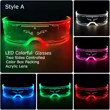 👓 Occhiali LED Visiera Neon – Halloween, Natale e Party Accendi la notte e diventa protagonista della festa! 🌟