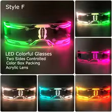 👓 Occhiali LED Visiera Neon – Halloween, Natale e Party Accendi la notte e diventa protagonista della festa! 🌟