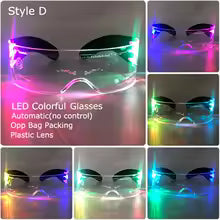 👓 Occhiali LED Visiera Neon – Halloween, Natale e Party Accendi la notte e diventa protagonista della festa! 🌟